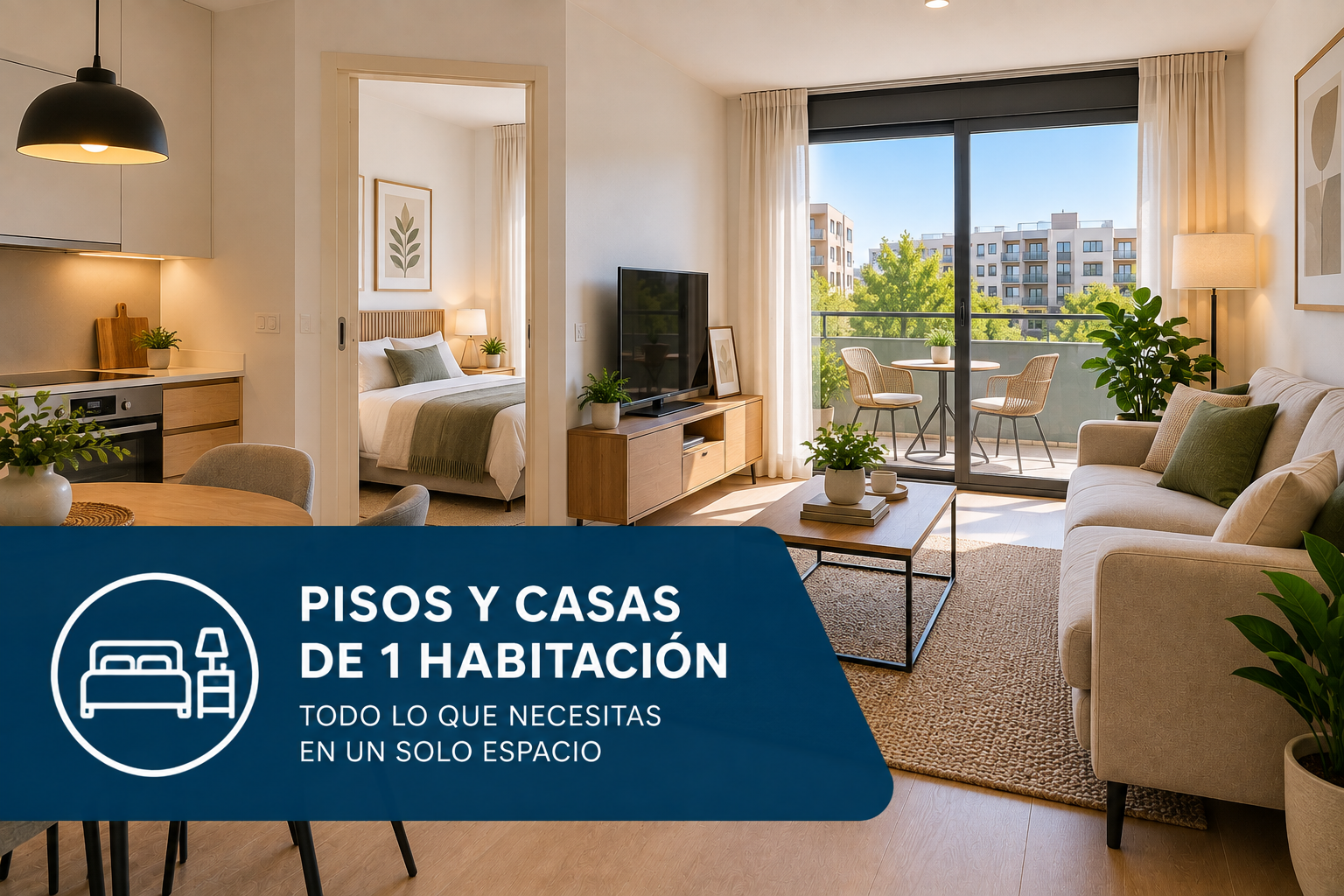 Pisos y Casas de 1 Habitación en Leganés
