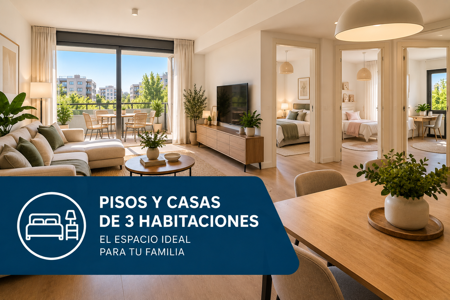 Pisos y Casas de 3 Habitaciones en Leganés