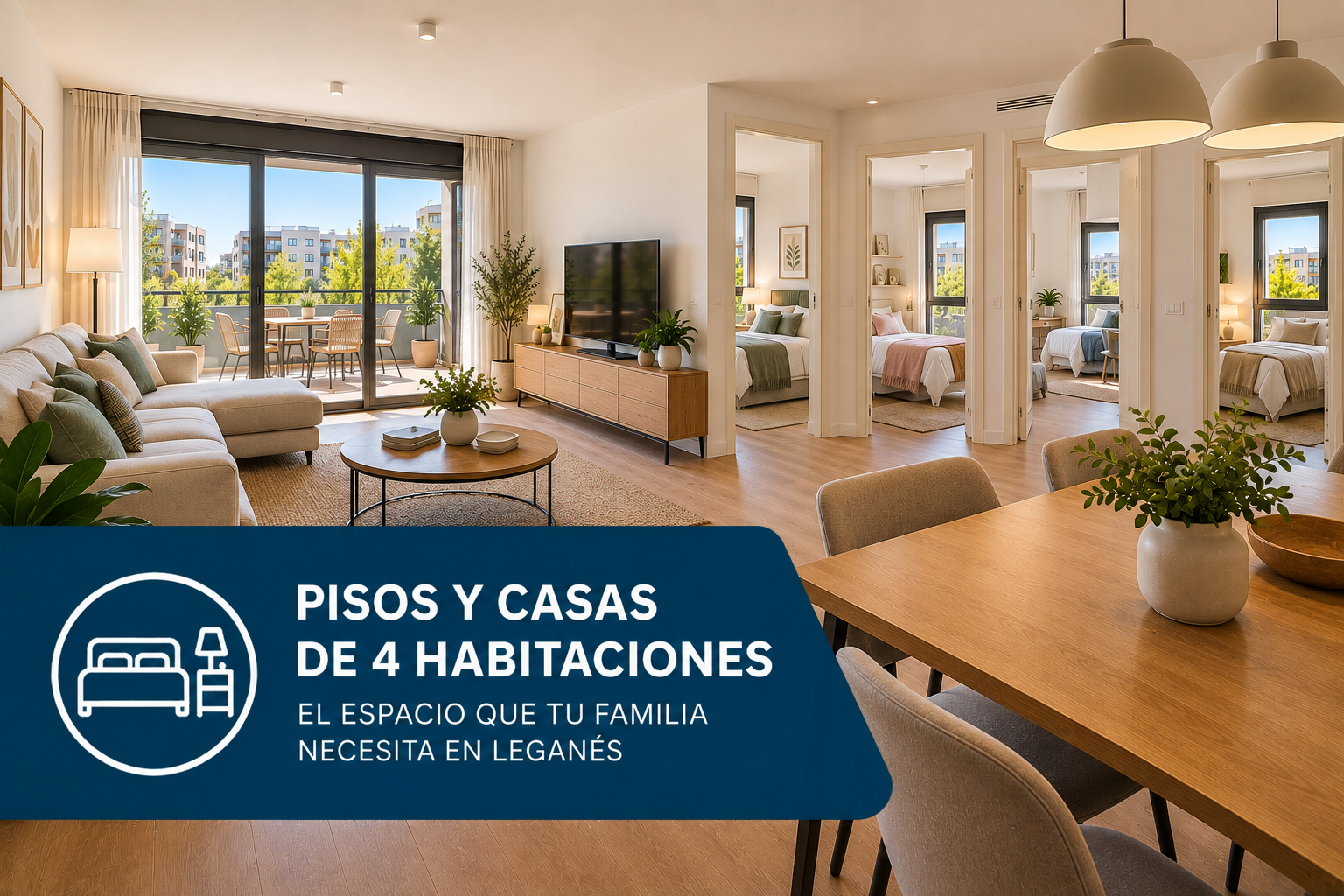 Pisos y Casas de 4 Habitaciones en Leganés